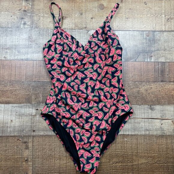 J. Crew Navy One Piece Bathing Suit with Watermelons size Small - Picture 1 of 5